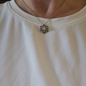 White Topaz and Sterling Silver Necklace